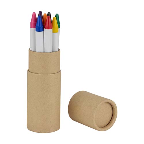 CC248 - Crayones de Cera en Estuche de Cartón